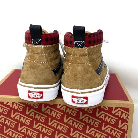 VANS Sk8-Hi MTE-1 Shoe High Top Brown Plaid Suede Women's Size Boots VN0A5HZYY49 - Picture 7 of 11